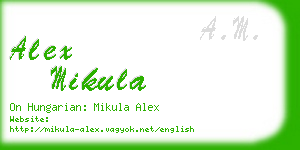 alex mikula business card